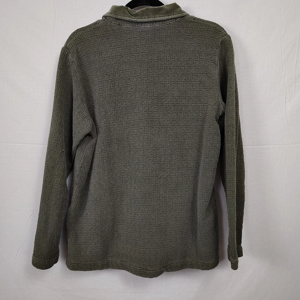 Mark & Mazie Green‎ Shacket Womens M Velvet Corduroy Lagenlook Woodland Fairy
